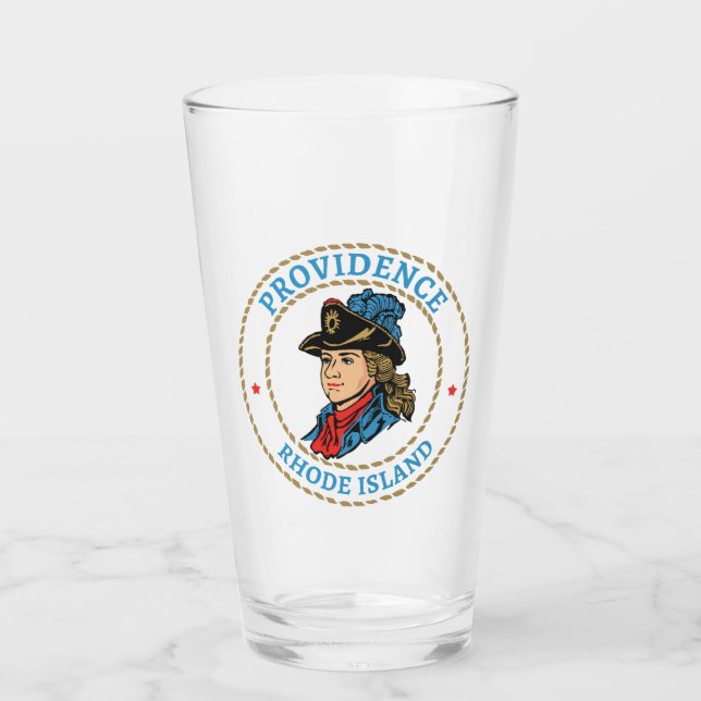 Verre Providence Rhode Island Colonial (Devant)