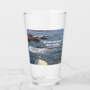 Verre Psaume 46:10 Be Still Photo of Ocean Christian