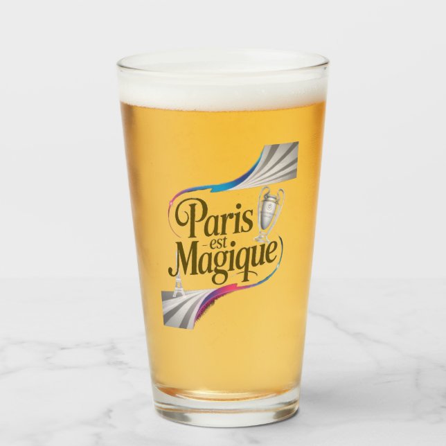 Verre PSG domine (Devant (rempli))