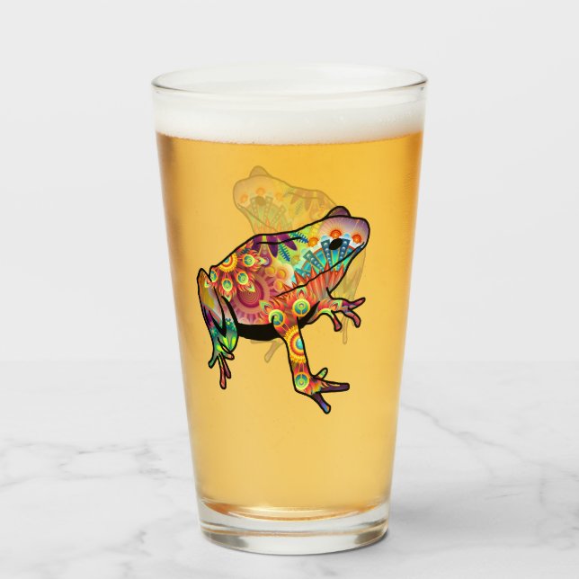 Verre psychédélique de grenouille (Devant (rempli))