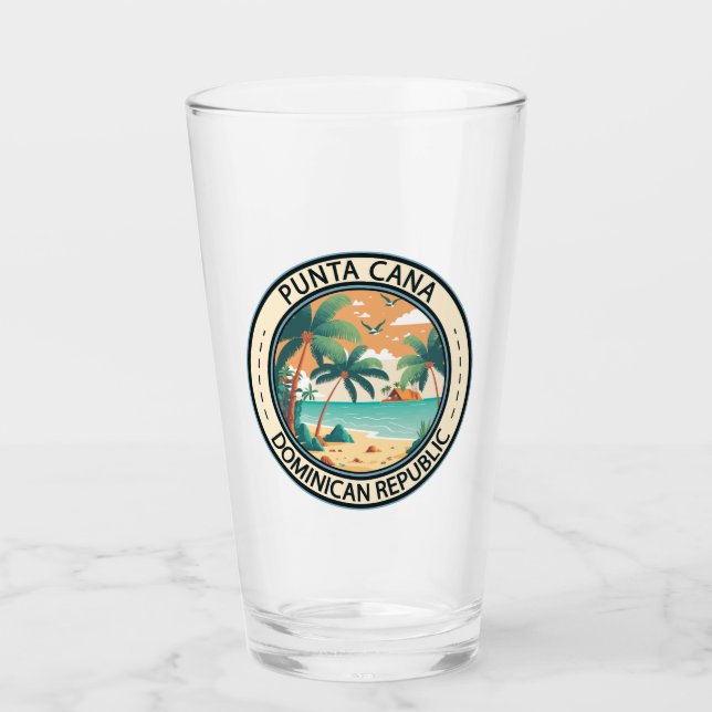 Verre Punta Cana République Dominicaine Badge de case (Devant)