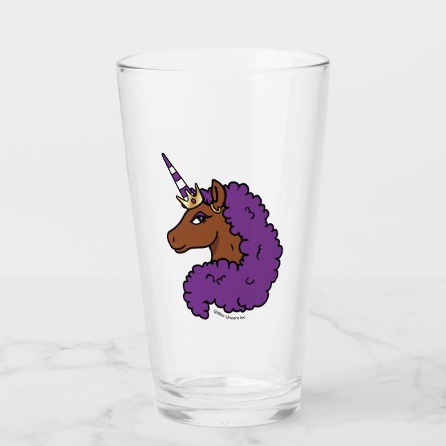 Verre Purple Afro Unicorn (Devant)