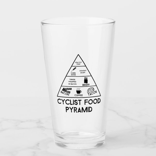 Verre Pyramide alimentaire cycliste (Devant)