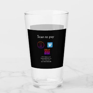 Verre Q R code venmo scanner pour payer ajouter le logo 