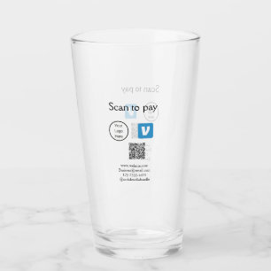 Verre Q R code venmo scanner pour payer ajouter le logo 