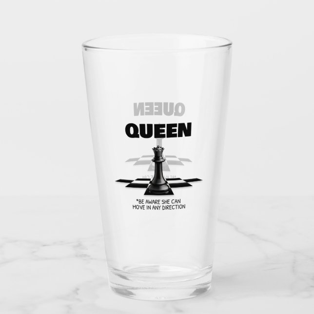 Verre Queen Chess Sachez Qu'Elle Peut Se Déplacer Dans N (Devant)