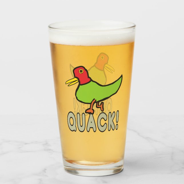 Verre Quitter le canard (Devant (rempli))