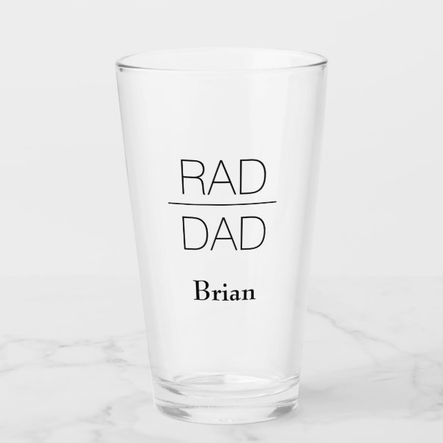 Verre Rad Papa | Fête des pères de nom personnalisé (Devant)