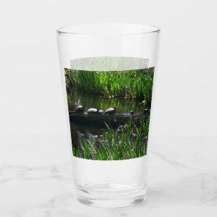 Verre Rangée de tortues Green Nature Photo