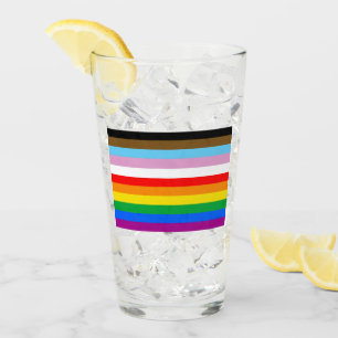 Verre Rayures du drapeau de progrès LGBTQ+