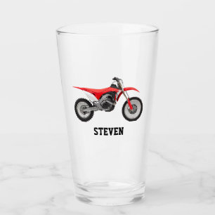 Verre Red Motorbike Nom Cool Dirtbike Sports Hobby