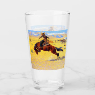 Verre Remington Old West Horse et Cowboy