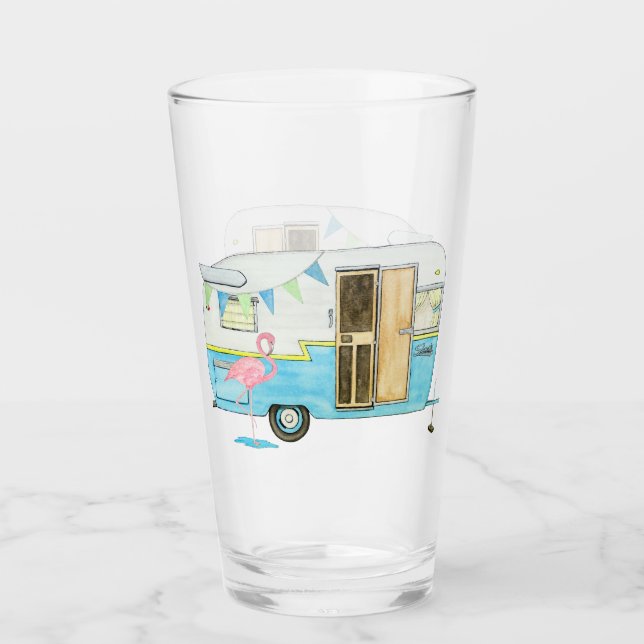 Verre Remorque Camping vintage (Devant)