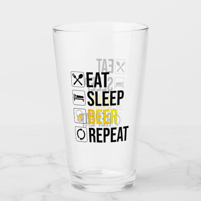 Verre Répétition de la bière de sommeil (Devant)