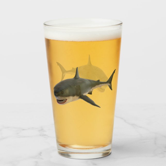 Verre Requin blanc (Dos (rempli))