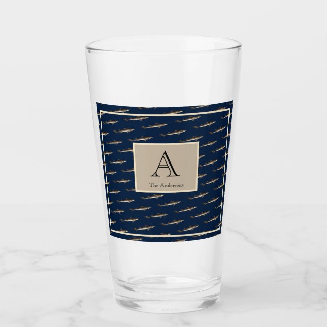 Verre Requins nautiques Marine Bleu Sand Tan (Devant)