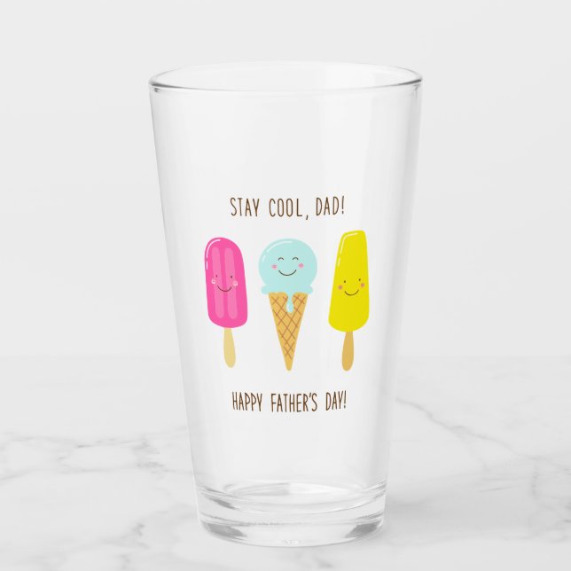 Verre Reste Cool, papa ! Bonne Fête des pères ! (Devant)