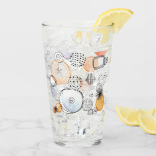 Verre Résumé moderne Joli Motif Doodle rose