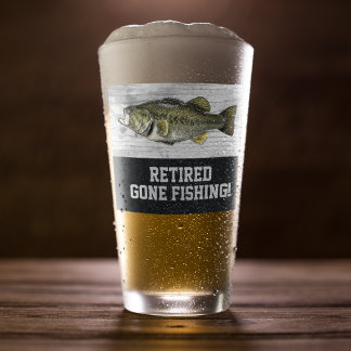 Verre Retraité Gone Pêche à grande bouche Basse Russe Co