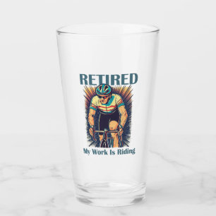 Verre Retraité Mon Travail Est De Faire Du Vélo