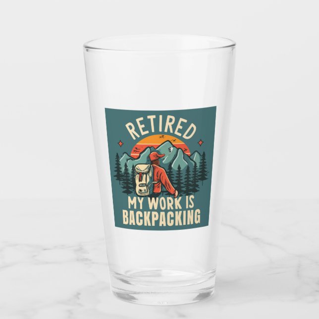 Verre Retraité Mon travail est le retour (Devant)