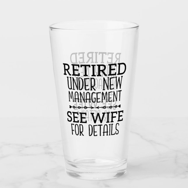 Verre Retraité Sous Nouvelle Gestion Voir Femme Pour Plu (Devant)