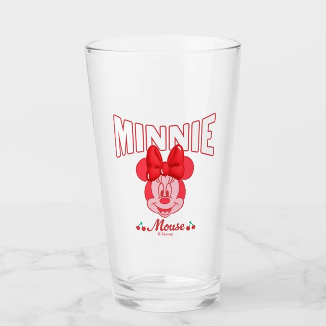 Verre Retro Minnie Mouse Cherry Smile (Devant)