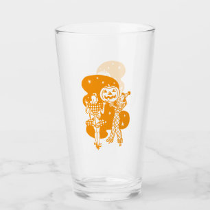 Verre Rétro Orange Dames avec Citrouille