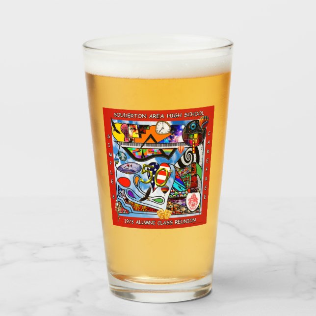VERRE RÉUNION DE CLASSE SHS 1973 GARDER LA MUG SAKE (Devant (rempli))