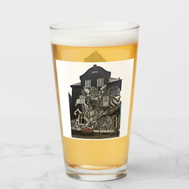 Verre Reykjavik Street Art (Devant (rempli))