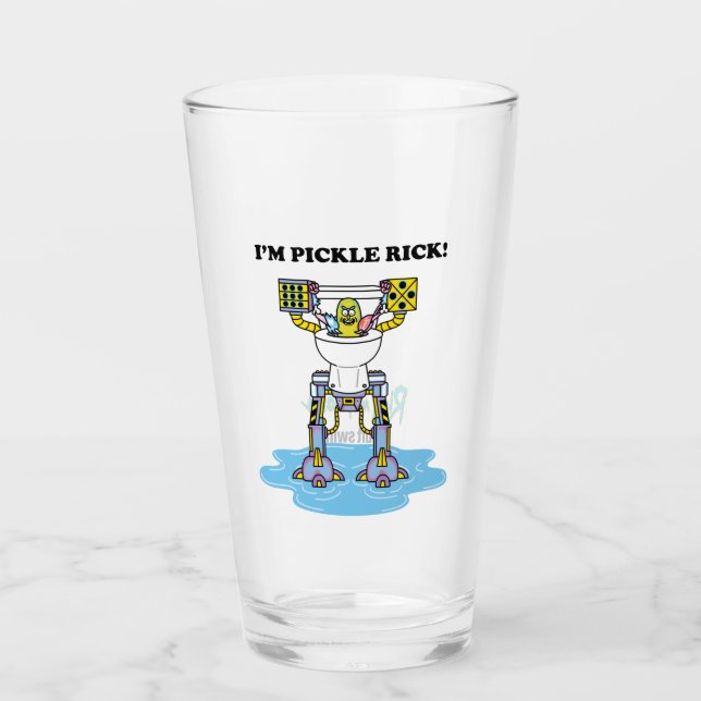 Verre RICK ET MORTY™| Pickle Rick Toilet Mech (Devant)