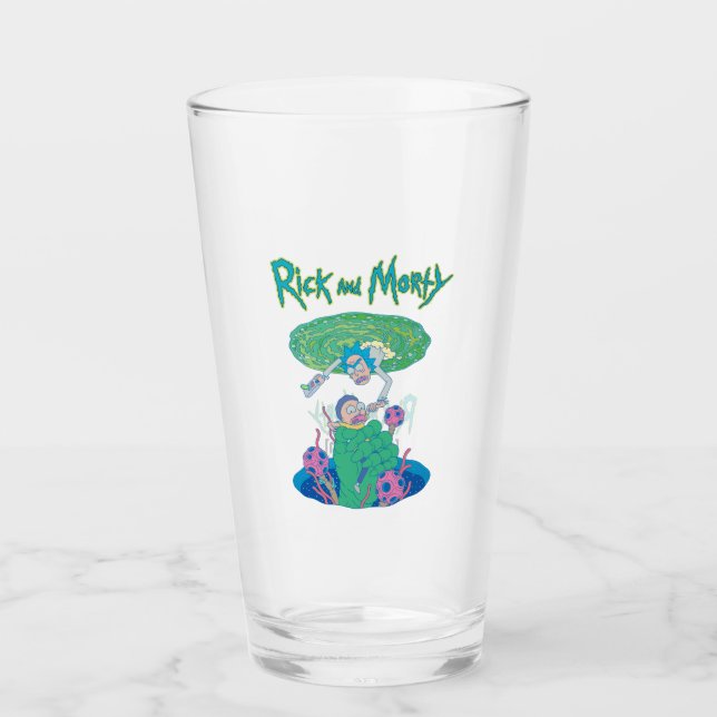 Verre RICK ET MORTY™| Secourt du portail (Devant)