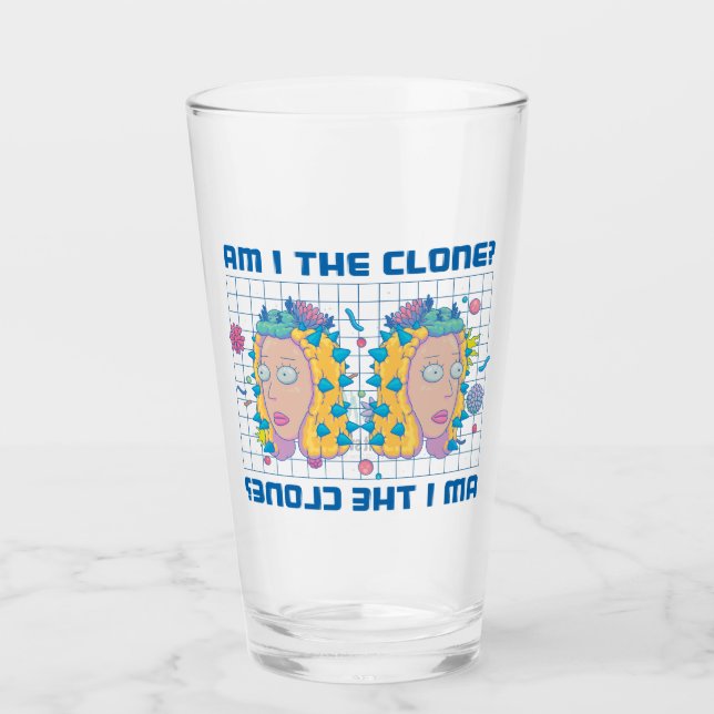 Verre RICK ET MORTY™| Suis-Je Le Clone ? (Devant)