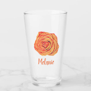 Verre Rose de Tangerine tropicale