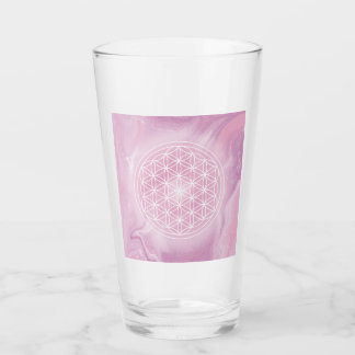 Verre rose, fleur de vie, géométrique sacrée, mandala, z