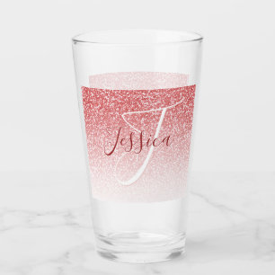 Verre Rose Parties scintillant Or Ombre Moderne Monogram