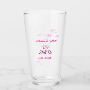 Verre Rose stars Vow renouvellement anniversaire mariage