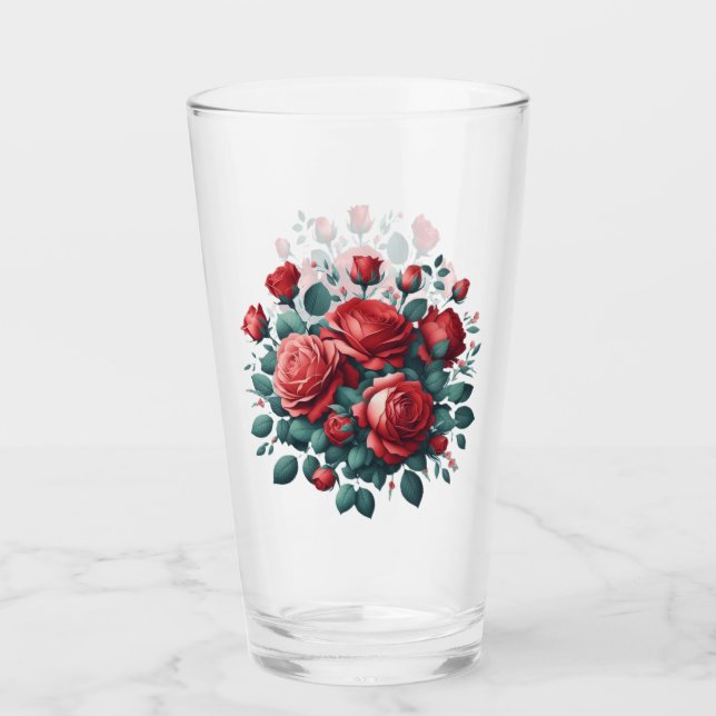 Verre Roses rouges (Devant)