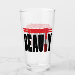 Verre Rouge à lèvres de typographie de beauté