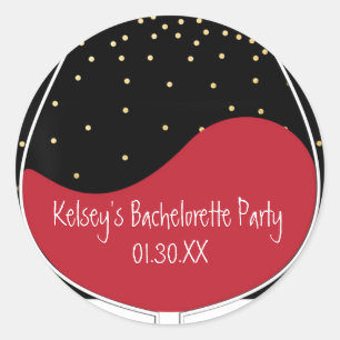 Verre Rouge Vin Moderne Chic Stickers Faveur
