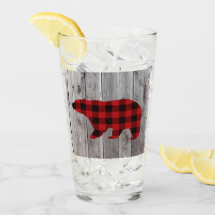 Verre ruodland barn wood red buffalo plaid bear