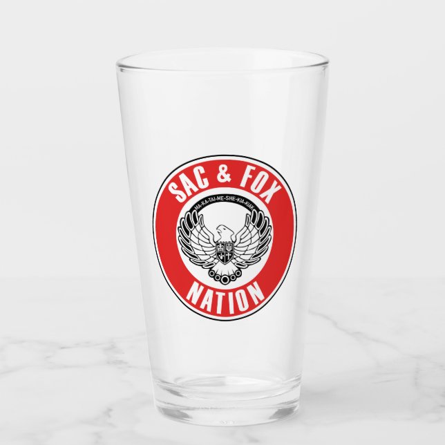 Verre sac renard drapeau américain indigène usa symbole  (Devant)