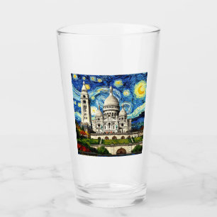 Verre Sacre-Coeur Paris France Nuit Étoilée