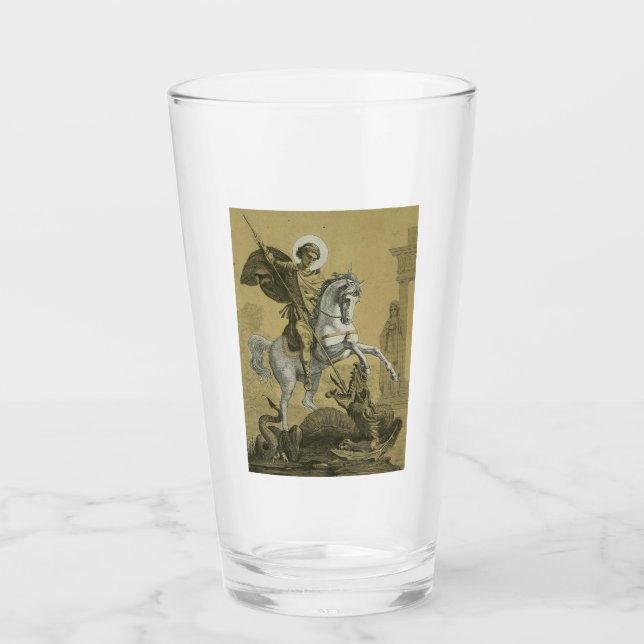 Verre Saint George Patron d'Angleterre (Devant)