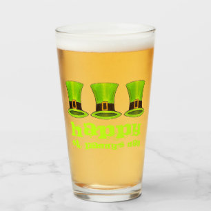 Verre Saint Patrick's Day Green Leprechaun Tophats