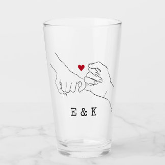 Verre Saint Valentin Cadeau Pinky Promise Couple Cadeau