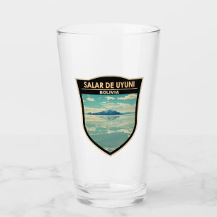 Verre Salar de Uyuni Bolivie Insigne d'art de voyage