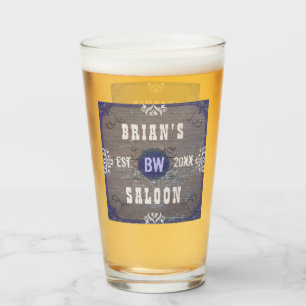Verre Salon de la bière Rustic Wood Old Western Wild Wes