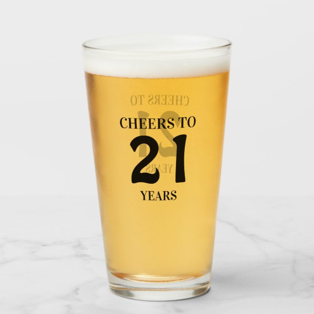 Verre Salutations à 21 ans (Devant (rempli))