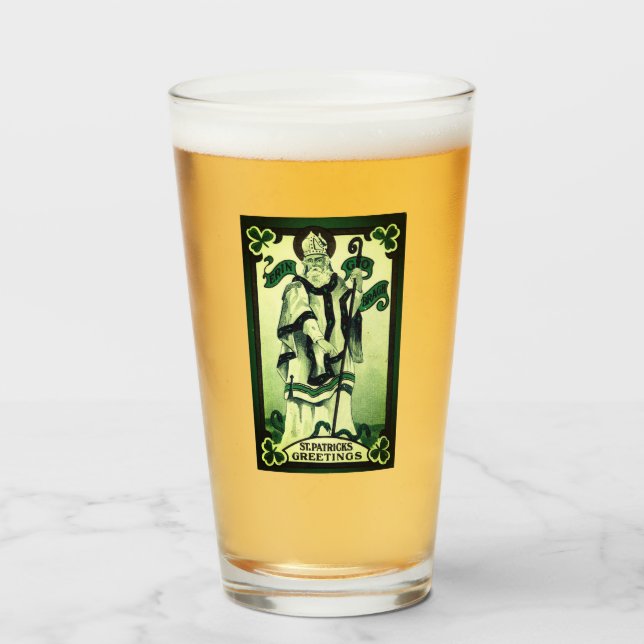 Verre Salutations de St. Patrick (Erin Go Braugh) (Devant (rempli))